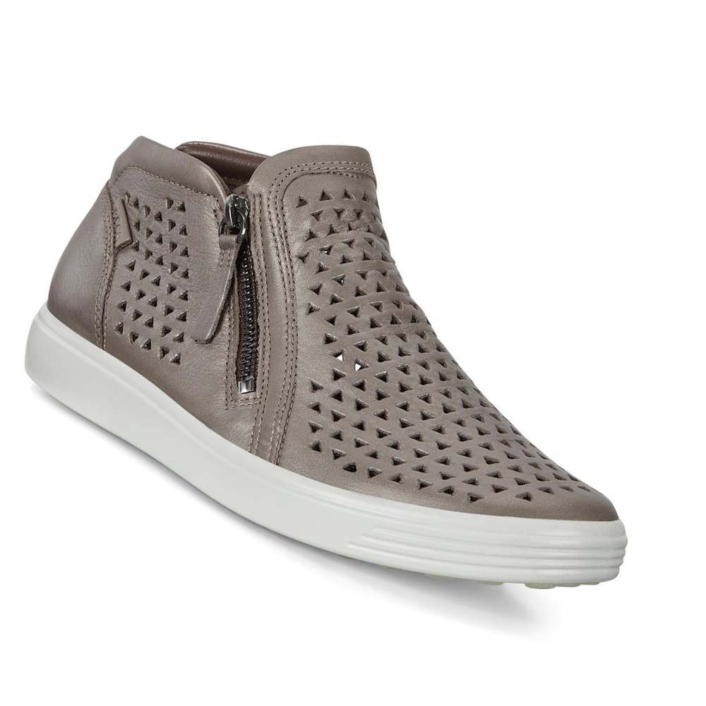 Dámské Tenisky Ecco Soft 7 Mid-cut Šedé | CZ 236AHK